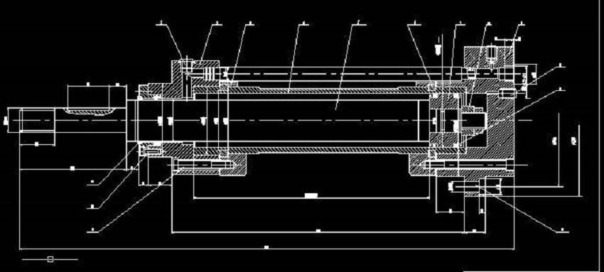 Buffer hydraulic cylinder schematic diagram
